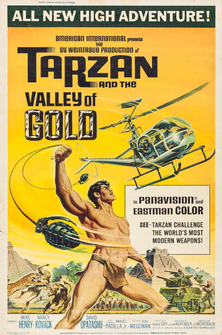 Tarzan and the Valley of Gold (1966)_0 Poster Canvas Movie Film Print A0 A1 A2 A