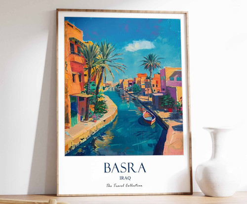 1_Basra Print, Basra Travel Poster, Middle East Travel Print, Islamic Decor, Gif
