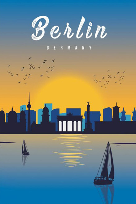 Berlin Retro Classic Travel Poster (43) Poster Canvas Travel Holiday Trip Print