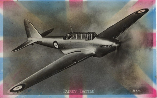 Fairey Battle - World War II (WWII) areoplane postcard reprint Poster Canvas Mov
