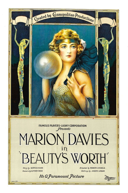 Beauty_s Worth (1922)_0 Movie Film Poster Canvas iconic design