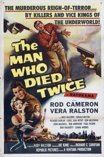 The Man Who Died Twice (1958)_0 Poster Canvas Movie Film Print A0 A1 A2 A3 A4 A5