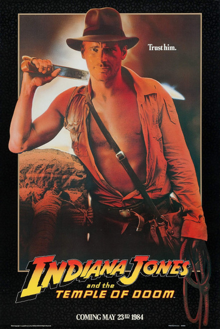 Indiana Jones and the Temple of Doom (1984)_2 Poster Canvas Movie Film Print A0