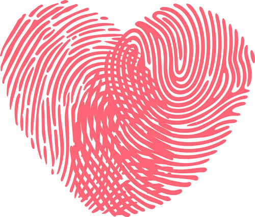 fingerprint heart Poster Canvas Movie Film Print A0 A1 A2 A3 A4 A5 A6 Art Wall D