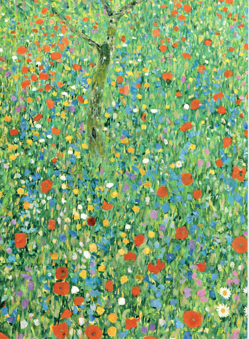 Gustav Klimt - Detail od Poppy Field p1 1907 Poster Canvas Movie Film Print A0 A