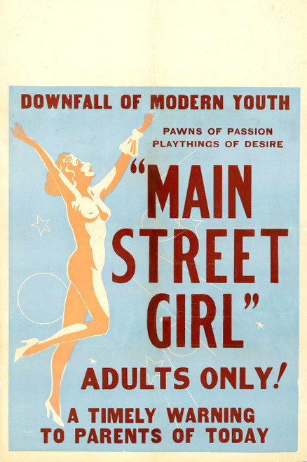 Main Street Girl 01 Poster Canvas Print Art Painting Decor Reprint wall A0 A1 A2