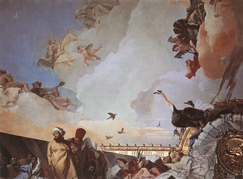 Tiepolo_Palacio_Real_Glory_of_Spain_detail2 Poster Canvas Movie Film Print A0 A1