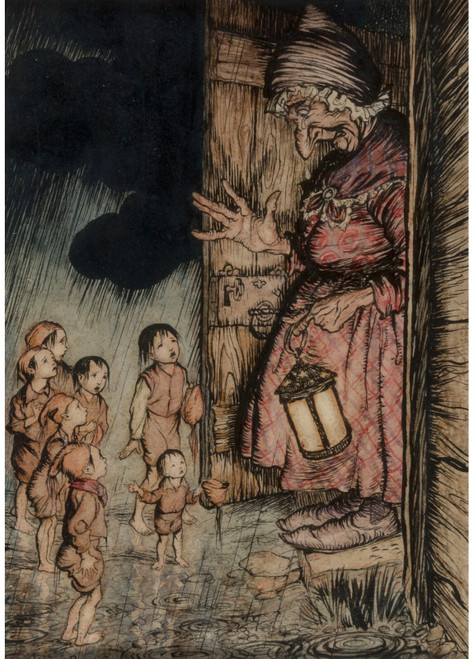 Arthur Rackham (British, 1867-1939). Hop-O'-My-Thumb Poster Canvas Movie Film Pr