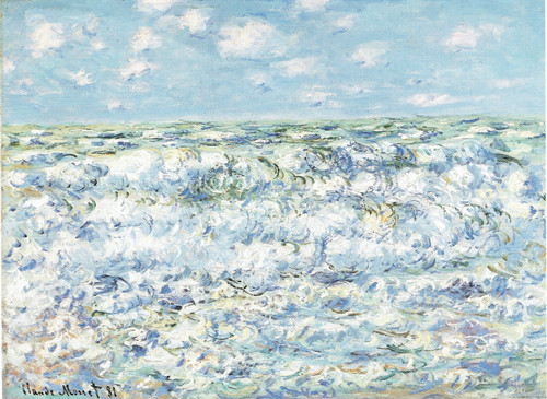 Monet- Waces Breaking Poster Canvas Movie Film Print A0 A1 A2 A3 A4 A5 A6 Art Wa