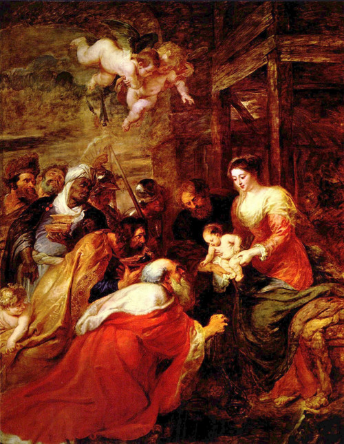 Paul Rubens - Adoration of the Magi Poster Canvas Movie Film Print A0 A1 A2 A3 A