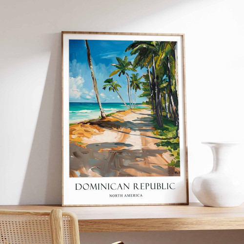 9_Dominican Republic Poster, Home Decor, Travel Art, Tropical Vacation Poster, N