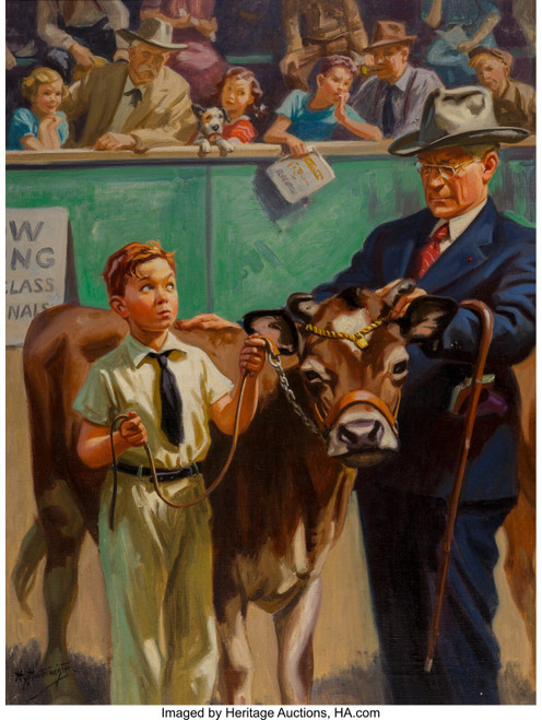 Hy (Henry) Hintermeister (American, 1897-1972). Showing the Prize Calf. O Poster