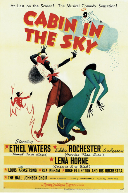 Cabin in The Sky- Us- 1943 Poster Canvas Movie Film Print A0 A1 A2 A3 A4 A5 A6 A