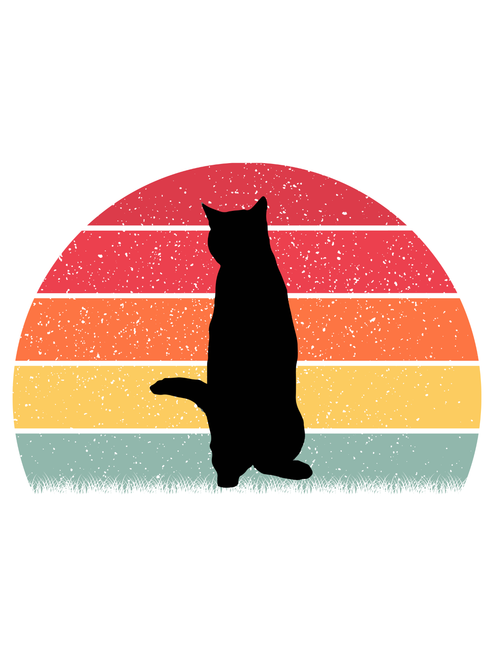 Cat retro Vintage 7collection shilluti-01 Poster Canvas Movie Film Print A0 A1 A