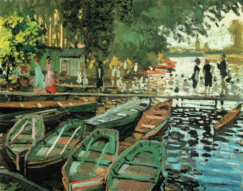 Monet- Bathers at La Grenouillee Poster Canvas Movie Film Print A0 A1 A2 A3 A4 A