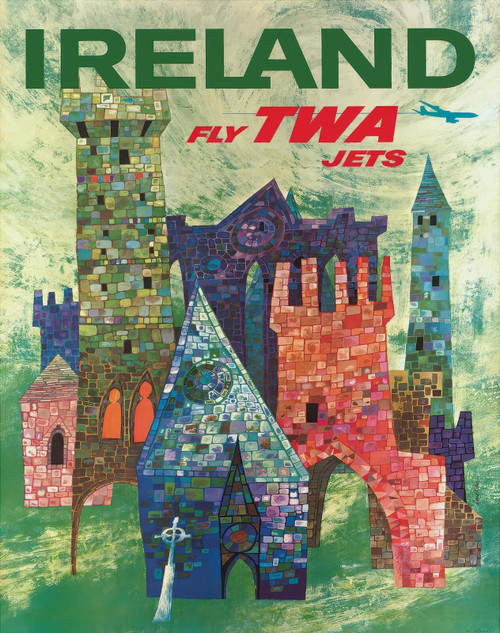 TWA Travel Poster for Ireland by David Klein-artofuniverse0