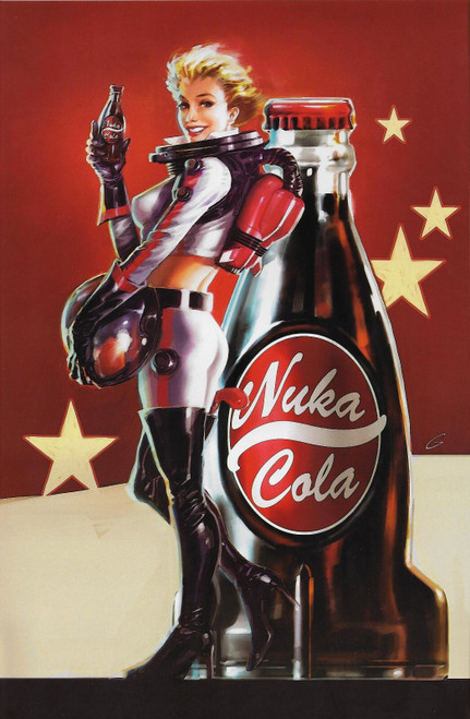 Nuke Cola Red Fallout 1 Poster Canvas Movie Film Print A0 A1 A2 A3 A4 A5 A6 Art