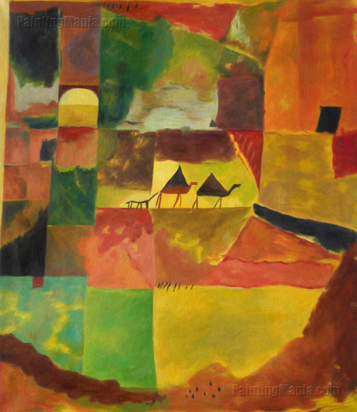 Paul Klee - With Two Dromedaries 1919 Poster Canvas Movie Film Print A0 A1 A2 A3