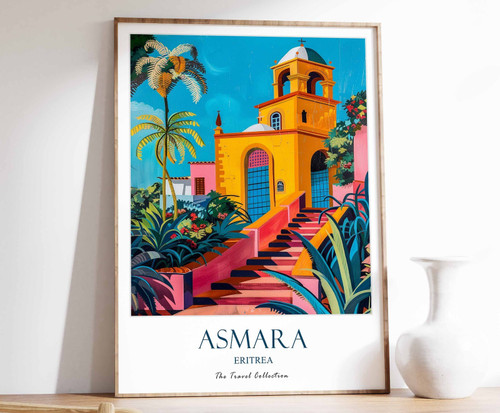 9_Asmara Print, Asmara Travel Poster, Eritrea Travel Print, Islamic Decor, Gift