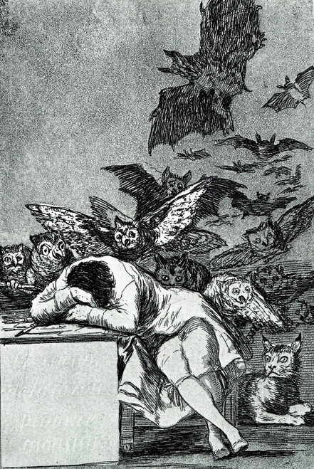 Goya - The Sleep of reason produces monsters Poster Canvas Movie Film Print A0 A