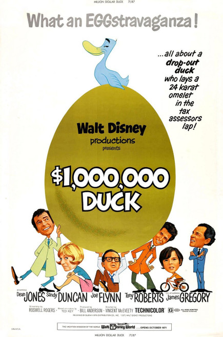 The Million Dollar Duck (1971)_1 Poster Canvas Movie Film Print A0 A1 A2 A3 A4 A