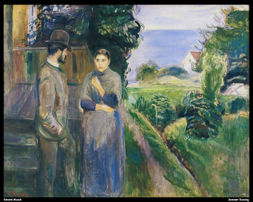 edvard-munch---sommer-evening_13836240055_o(1) Poster Canvas Print Art Painting
