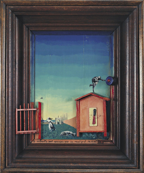 Max Ernst - Two Children Are Threatened by a Nightingale Poster Canvas Movie Fil