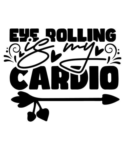 eye rolling is my cardio-01 Poster Canvas Movie Film Print A0 A1 A2 A3 A4 A5 A6