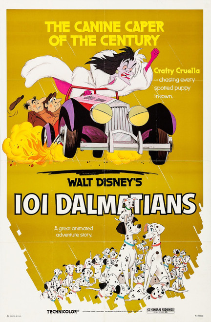 One Hundred and One Dalmatians (1961)_6 Poster Canvas Movie Film Print A0 A1 A2