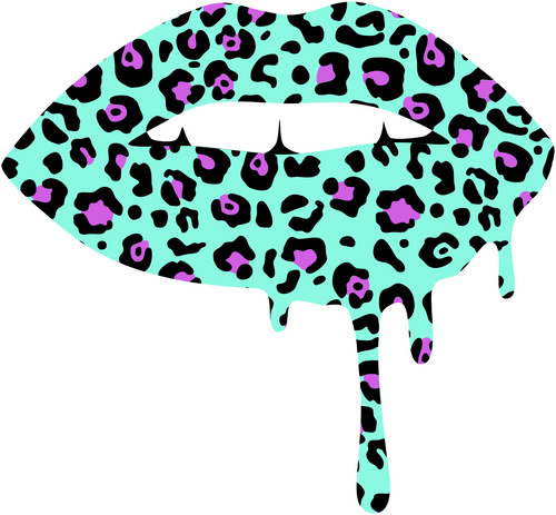 Leopard Lips Dripp Poster Canvas Movie Film Print A0 A1 A2 A3 A4 A5 A6 Art Wall