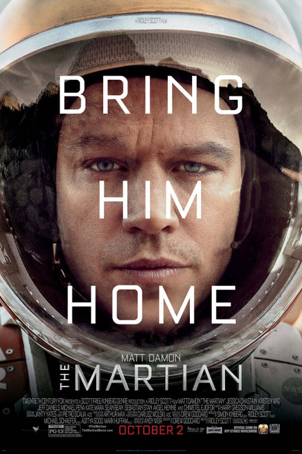 The Martian (2015)_1 Poster Canvas Movie Film Print A0 A1 A2 A3 A4 A5 A6 Art Wal