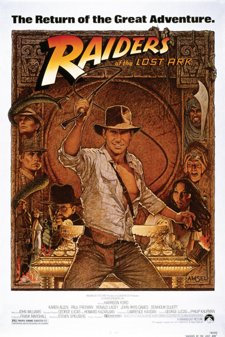 Raiders of Lost Ark Indiana - Poster (A0-A4) Film Movie Picture Wall Decor Actor