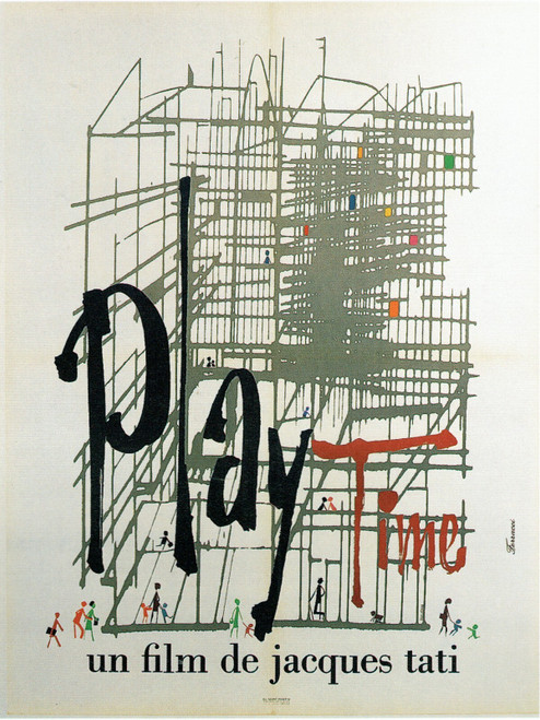 Play Time- French 1967 Poster Canvas Movie Film Print A0 A1 A2 A3 A4 A5 A6 Art W