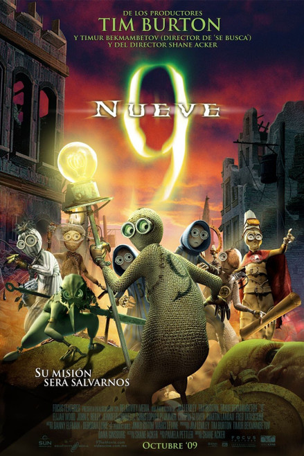 9 (2009)_7 Movie Film Poster Canvas iconic design