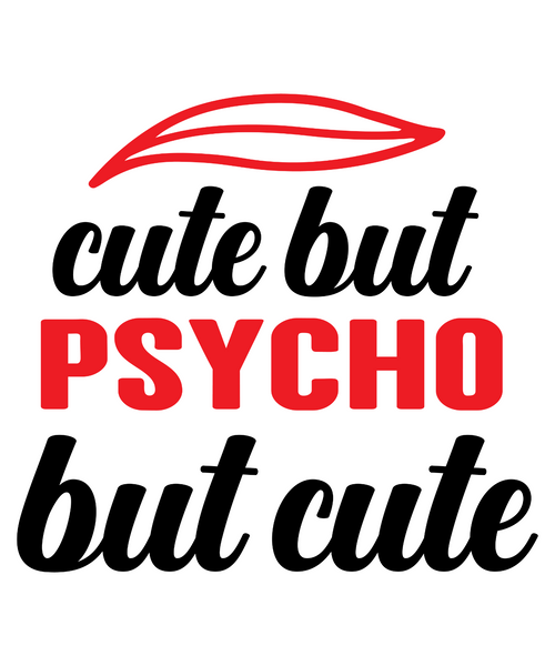 cute but psycho but cute-01 (5) Poster Canvas Movie Film Print A0 A1 A2 A3 A4 A5