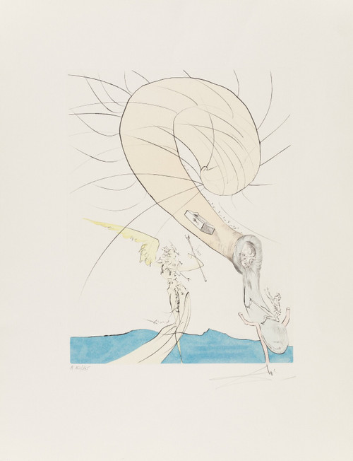 Salvador Dali (1904-1989). Freud à tête d'escargot, from After 50 Years of Surre