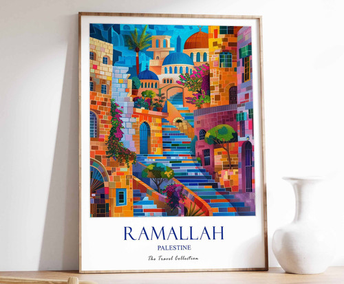 8_Ramallah Print, Ramallah Travel Poster, Islamic Decor, Islamic Art, Islamic Po