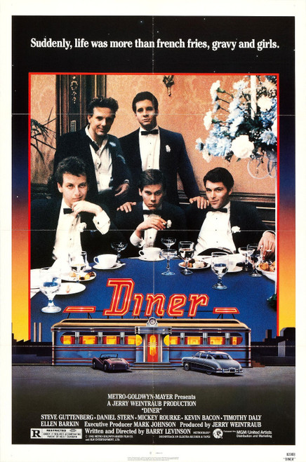 Diner (1982)_1 Movie Film Poster Canvas iconic design