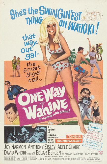 One Way Wahine (1965)_0 Poster Canvas Movie Film Print A0 A1 A2 A3 A4 A5 A6 Art