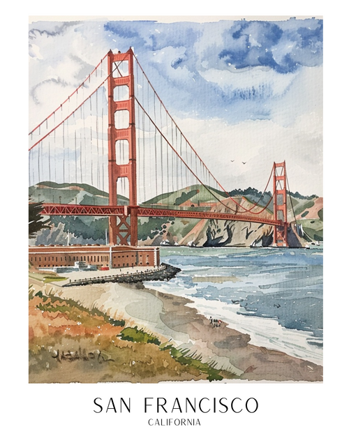 san francisco Poster Canvas Travel Holiday Trip Print Turism A0 A1 A2 A3 A4 A5 A