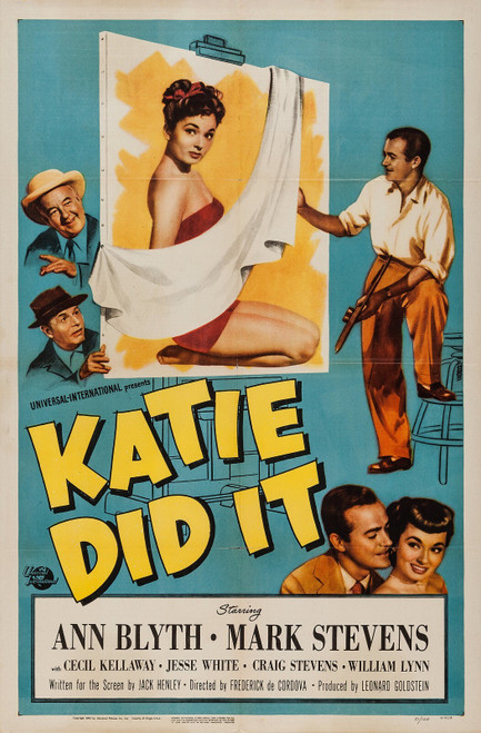 Katie Did It (1950)_1 Poster Canvas Movie Film Print A0 A1 A2 A3 A4 A5 A6 Art Wa
