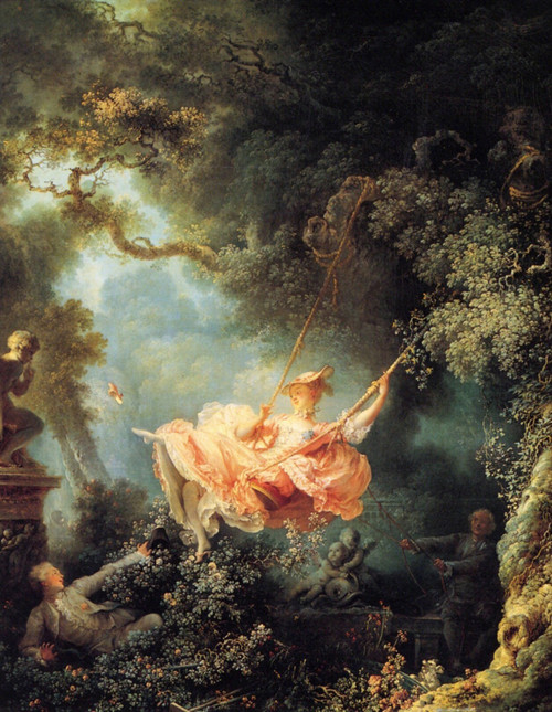 Fragonard_Jean_Honore_The_Swing Poster Canvas Movie Film Print A0 A1 A2 A3 A4 A5