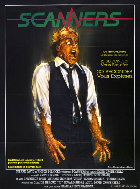 Scanners 02 Poster Canvas Movie Film Print A0 A1 A2 A3 A4 A5 A6 Art Wall Decorat