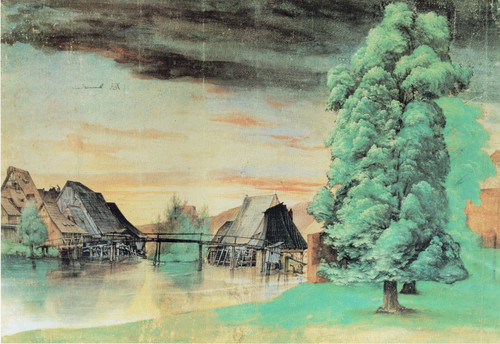 Durer- Willow Mill- 1496-8 Poster Canvas Print Art Painting Decor Reprint wall A Durer- Willow Mill- 1496-8 Poster Canvas Print Art Painting Decor Reprint wall A
