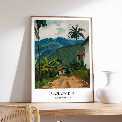 9_Colombia Poster, Home Decor, Travel Art, South American Wall Art, South Americ