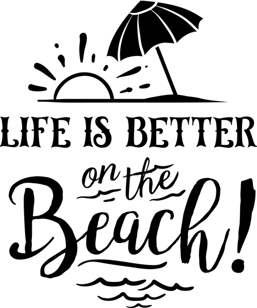 Life is better on the beach Poster Canvas Movie Film Print A0 A1 A2 A3 A4 A5 A6