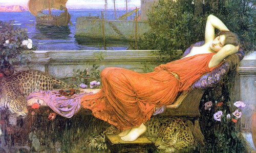 Jw_22_Ariadne_1898_J.W.Waterhouse_sqs Poster Canvas Movie Film Print A0 A1 A2 A3