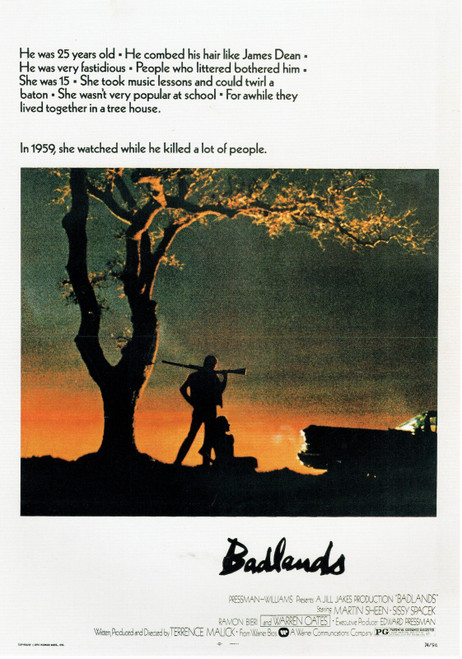 Badllands - 1974 Poster Canvas Movie Film Print A0 A1 A2 A3 A4 A5 A6 Art Wall De