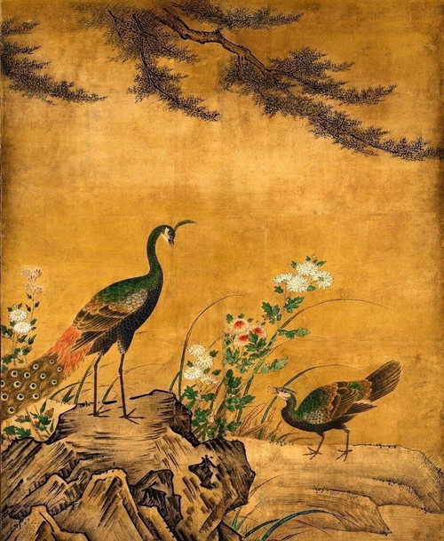 Kano Mitsunobu Birds and Flowers Momoyama period p2-fotor-2024022985051 Poster C