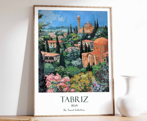 1_Tabriz Print, Tabriz Travel Poster, Middle East Travel Print, Islamic Decor, G